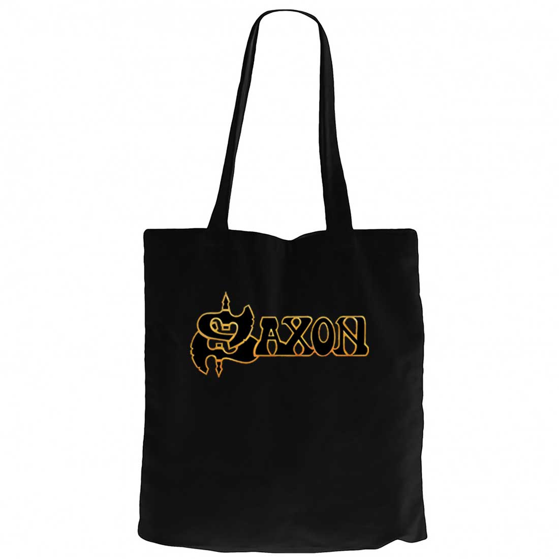 Saxon Gold Logo Siyah Kanvas Bez Çanta