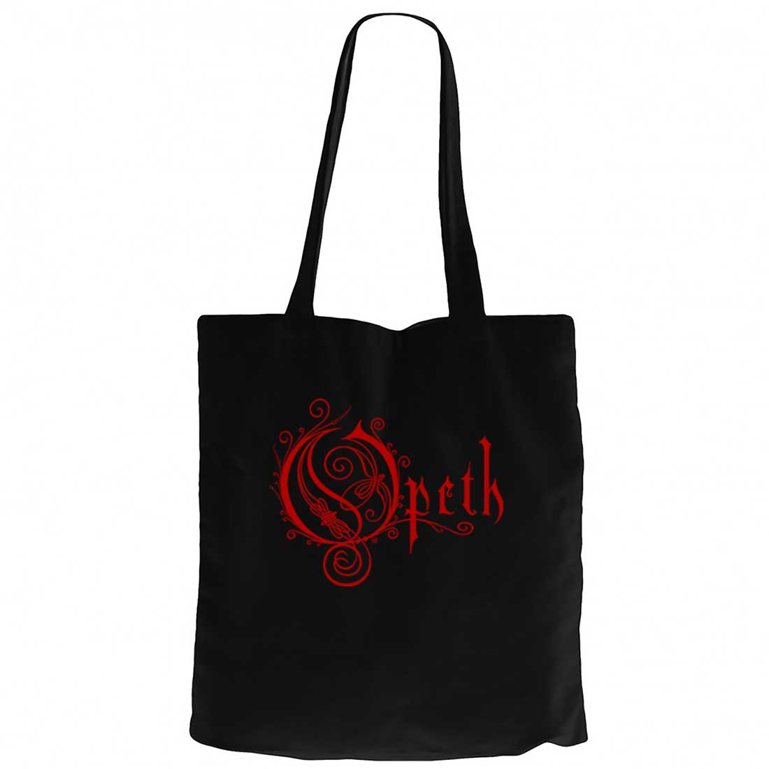 Opeth Red Text Siyah Kanvas Bez Çanta