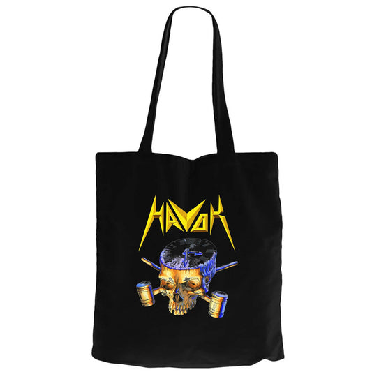 Havok Band Deals Merch Siyah Fermuarlı Bez Çanta Gabardin
