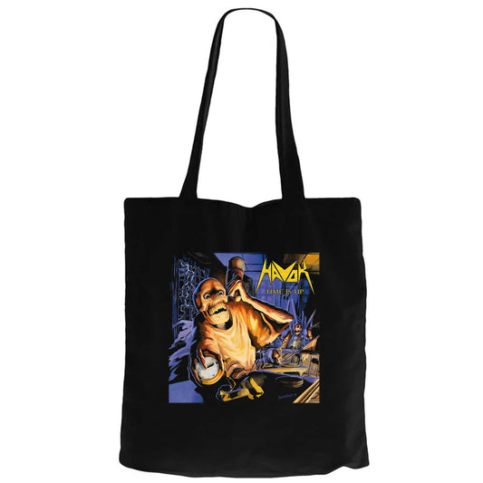 Havok Time Is Up Siyah Fermuarlı Bez Çanta Gabardin