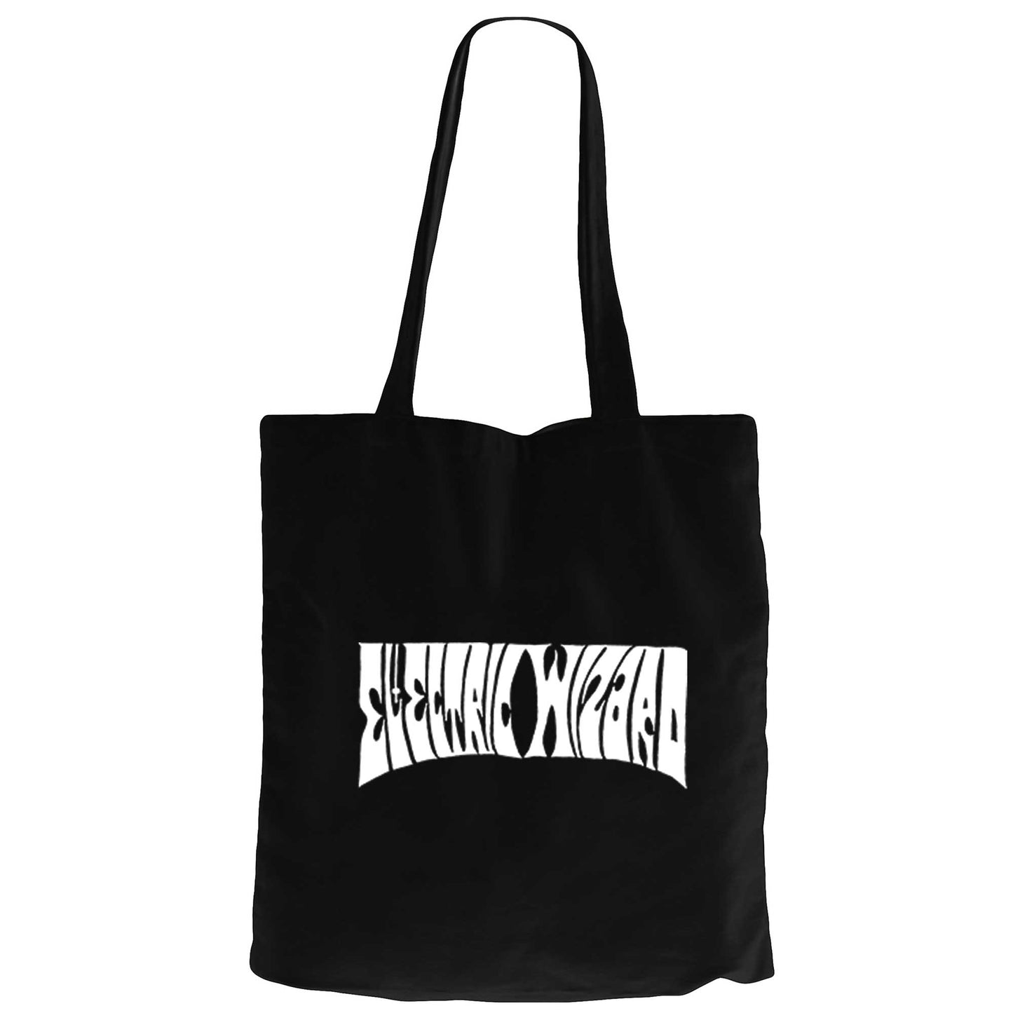 Electric Wizard Text Siyah Fermuarlı Bez Çanta Gabardin