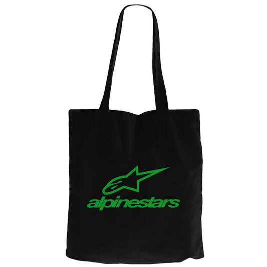 Alpinestars Logo Siyah Fermuarlı Bez Çanta Gabardin