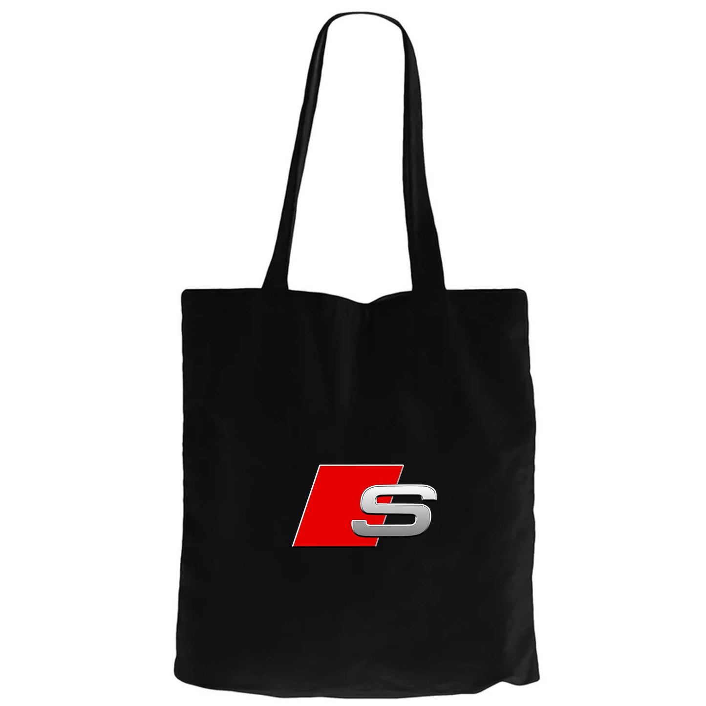 Audi S Line Logo Siyah Fermuarlı Bez Çanta Gabardin
