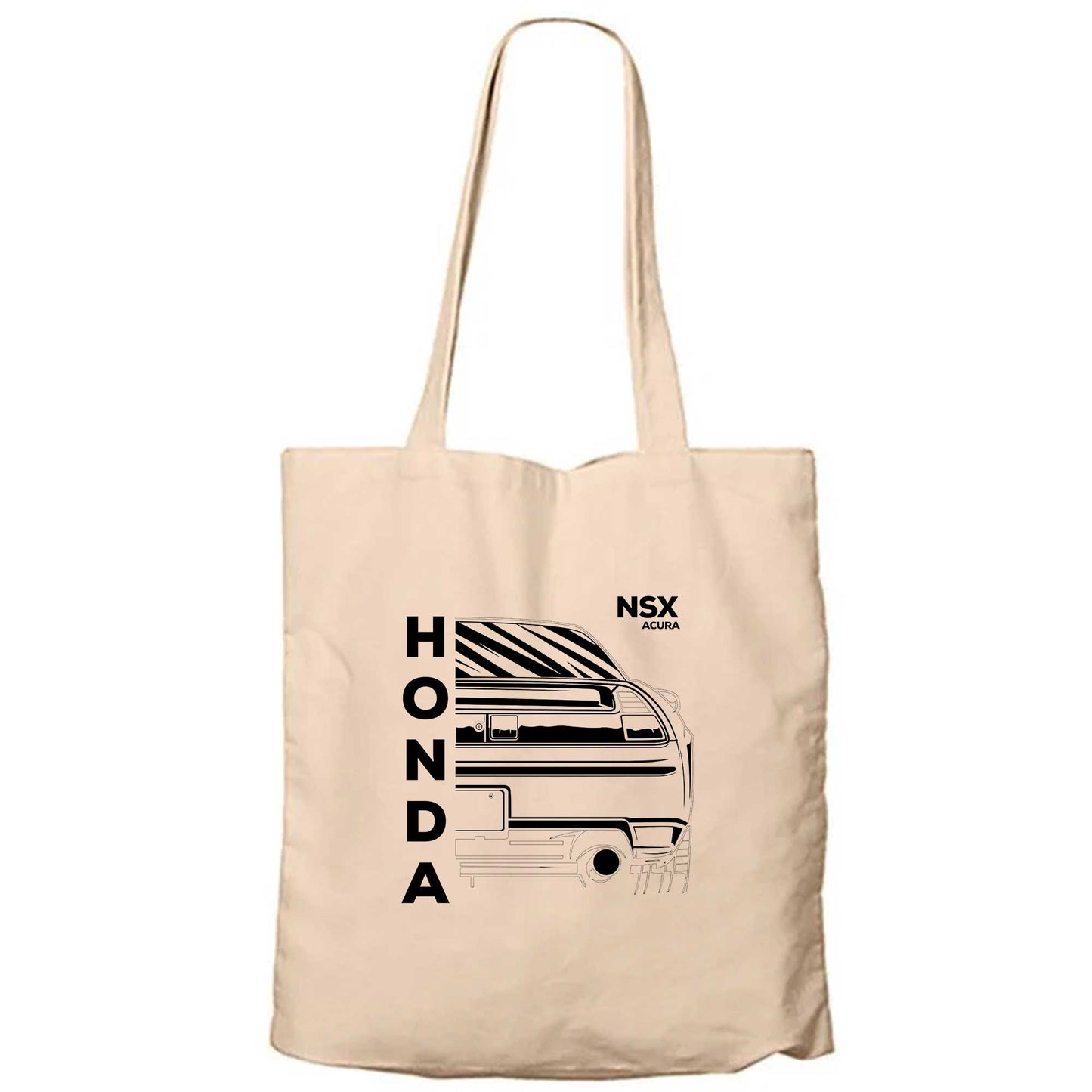 Honda NSX Acura Krem Fermuarlı Bez Çanta Gabardin