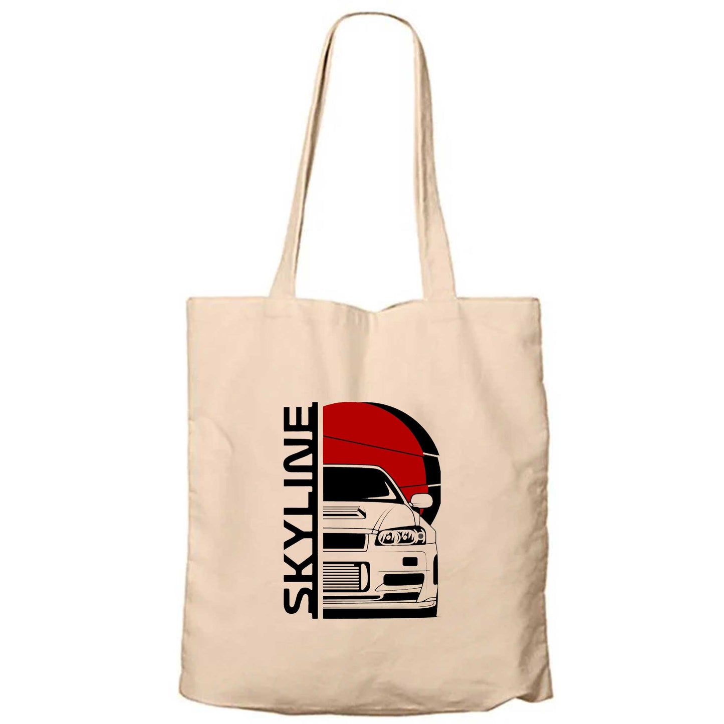 Skyline Krem Fermuarlı Bez Çanta Gabardin