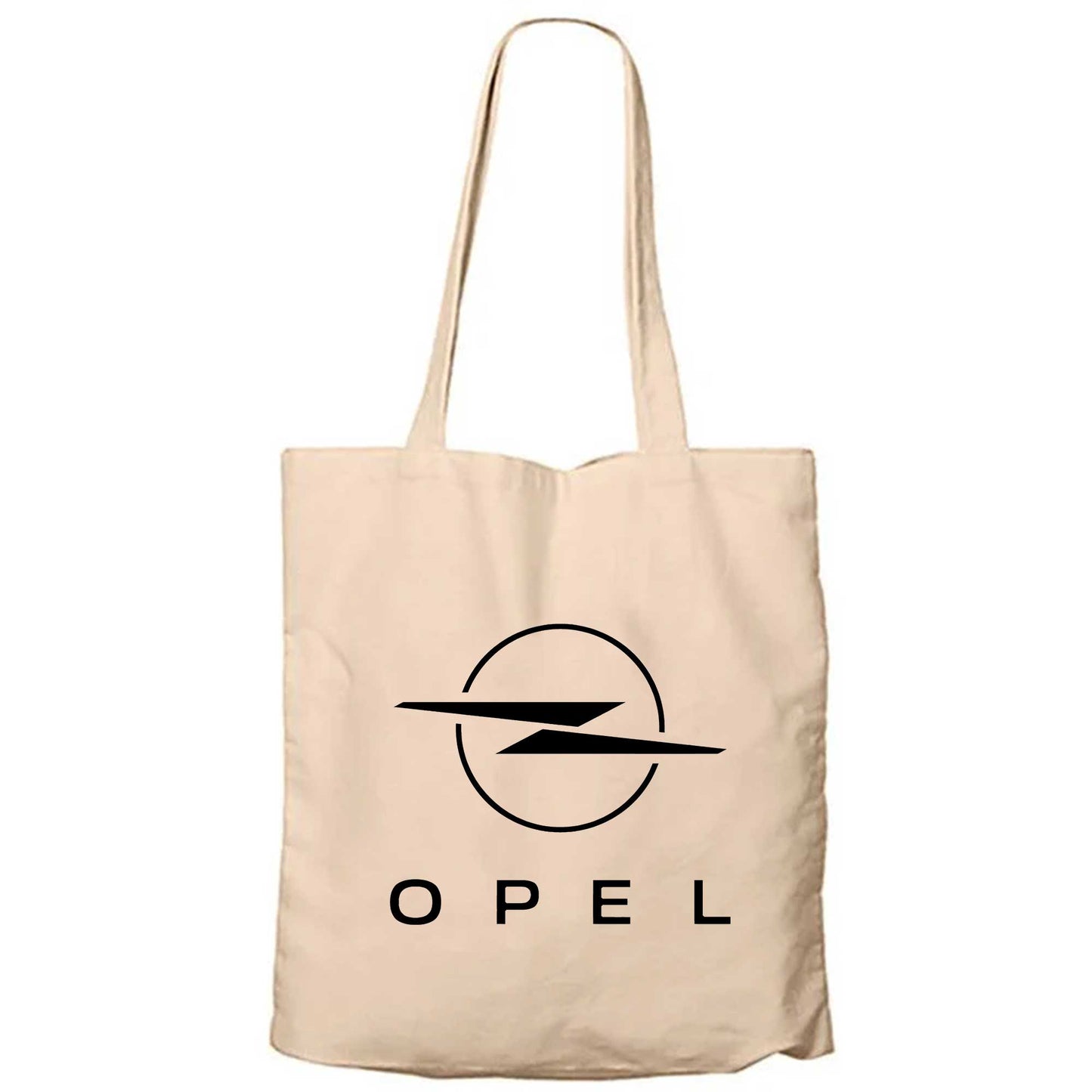 Opel New Logo Krem Fermuarlı Bez Çanta Gabardin