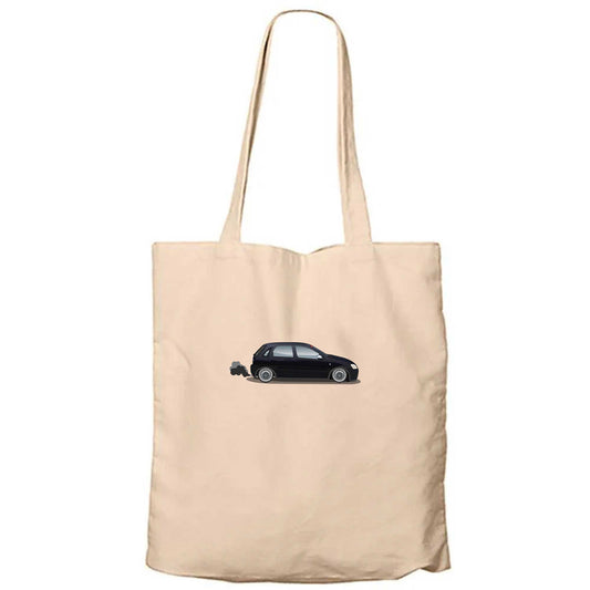 Opel Corsa Krem Fermuarlı Bez Çanta Gabardin