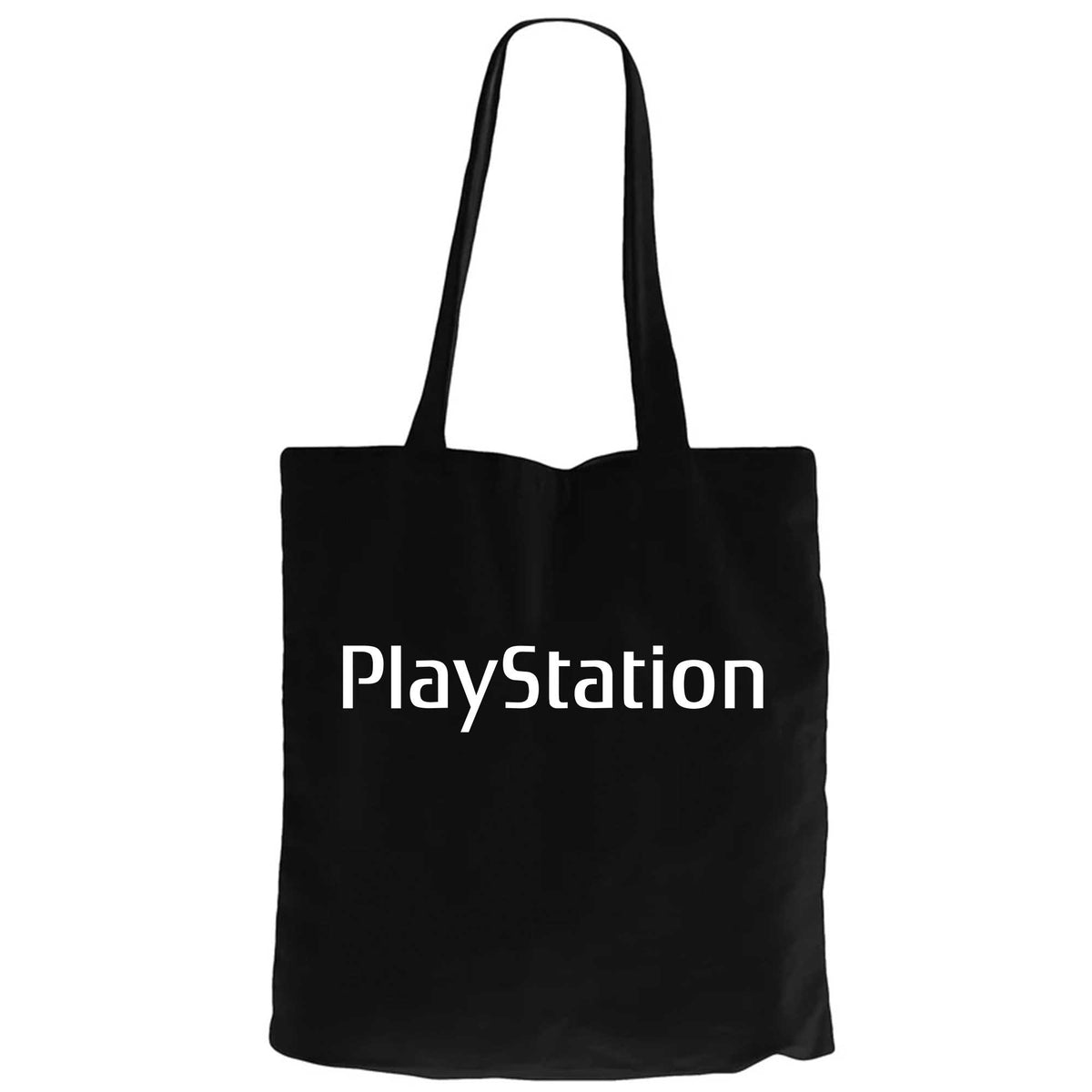 Playstation Text Siyah Fermuarlı Bez Çanta Gabardin