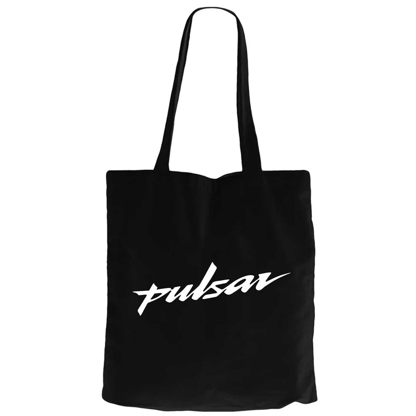 Pulsar Logo Siyah Fermuarlı Bez Çanta Gabardin