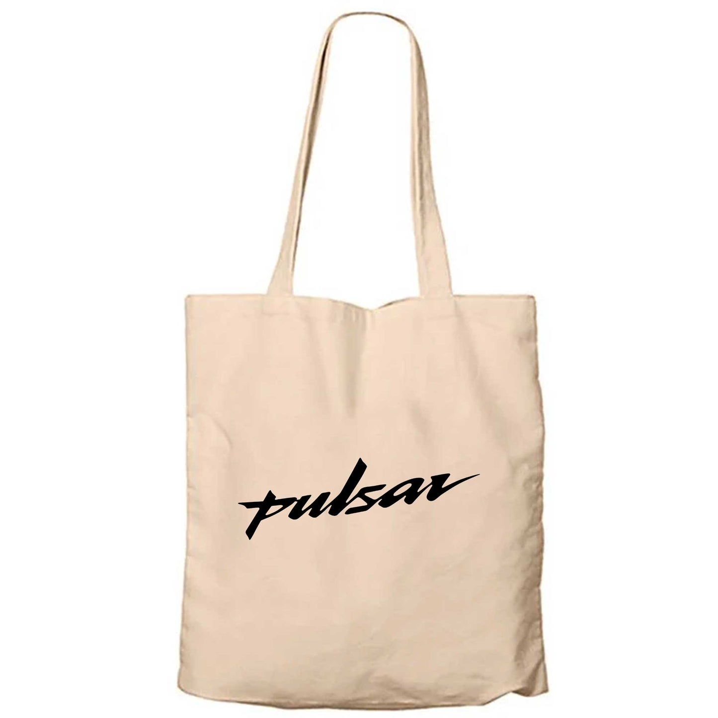 Pulsar Logo Black Krem Fermuarlı Bez Çanta Gabardin
