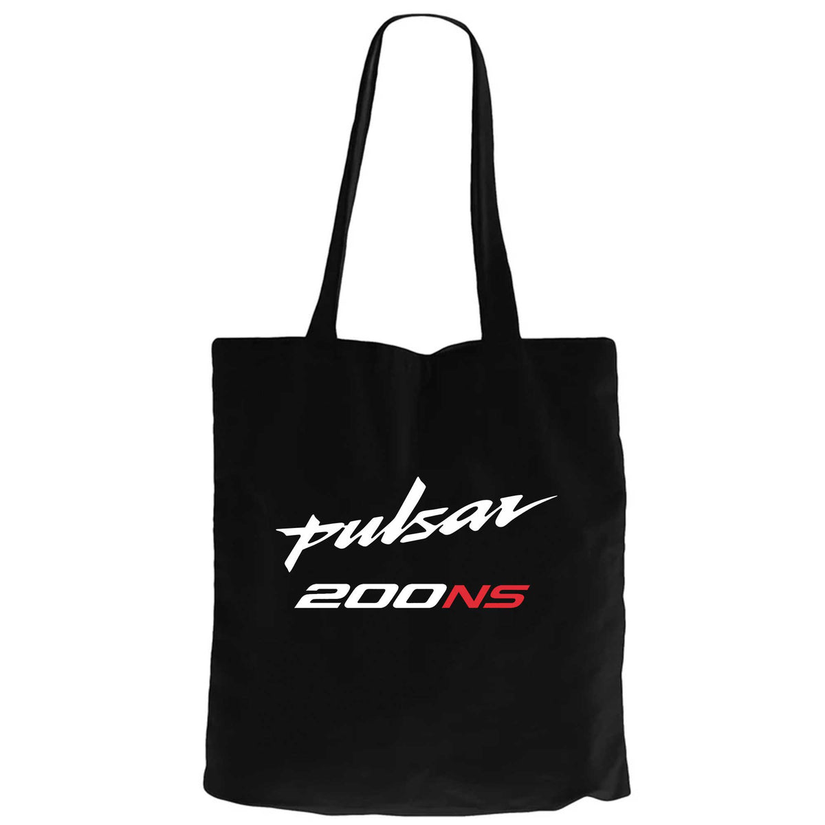 Pulsar NS200 Text Siyah Fermuarlı Bez Çanta Gabardin