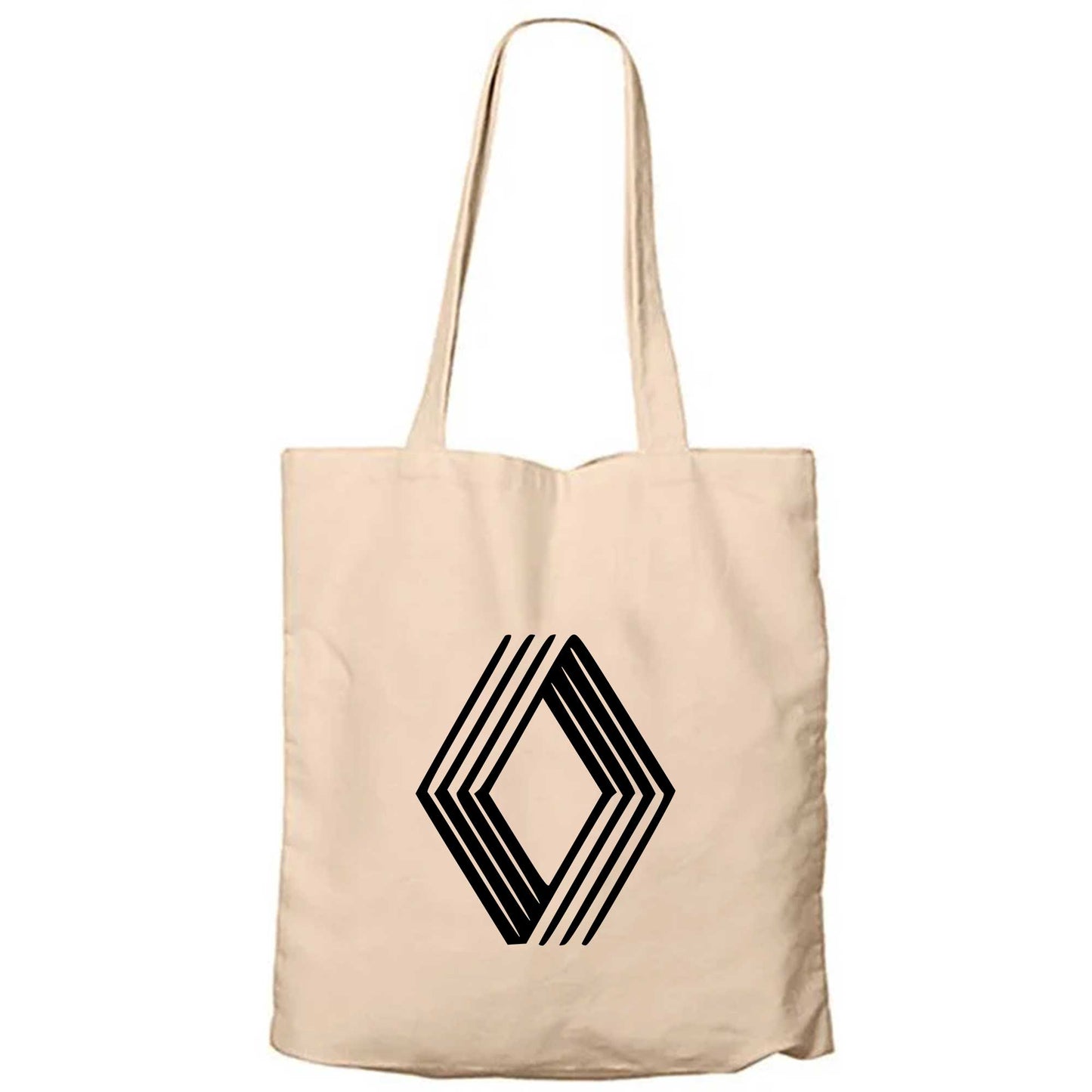 Renault New Logo Krem Fermuarlı Bez Çanta Gabardin