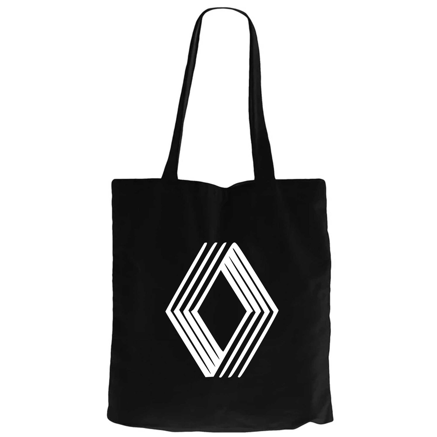 Renault Logo Siyah Fermuarlı Bez Çanta Gabardin