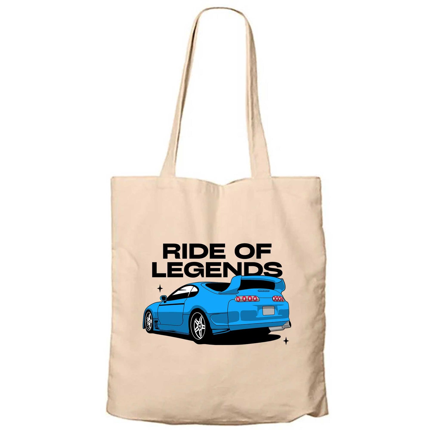 Toyota Supra Ride Of Legends Krem Fermuarlı Bez Çanta Gabardin