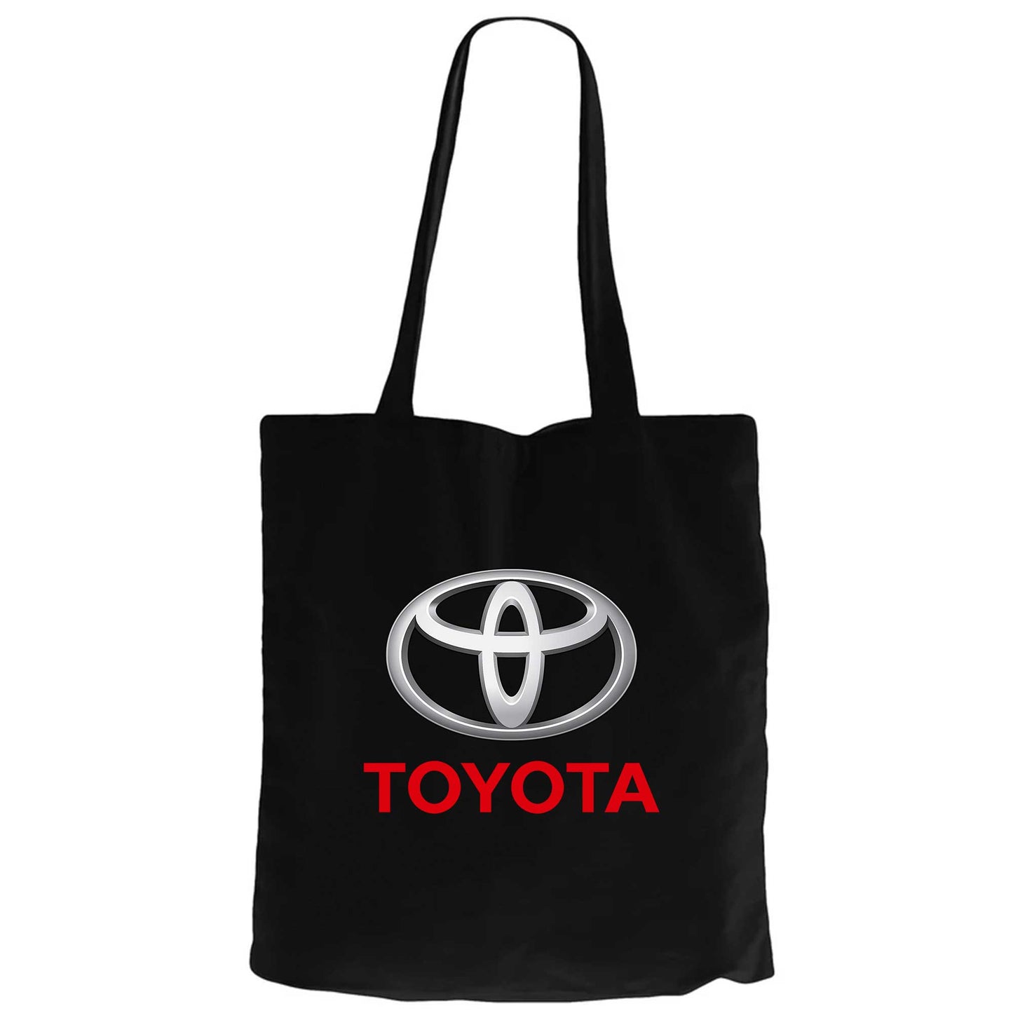 Toyata Text Logo Siyah Fermuarlı Bez Çanta Gabardin