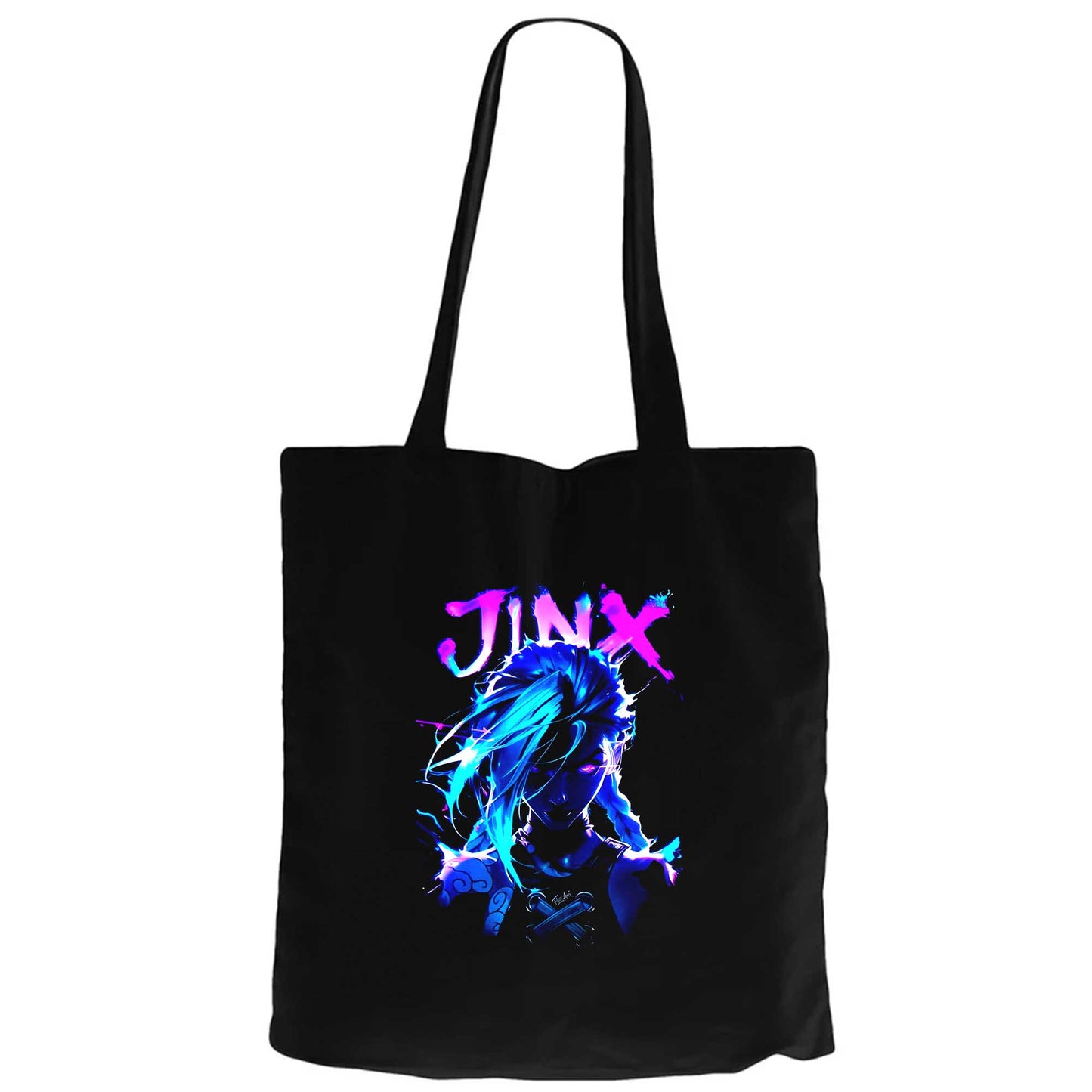 Jinx Siyah Fermuarlı Bez Çanta Gabardin