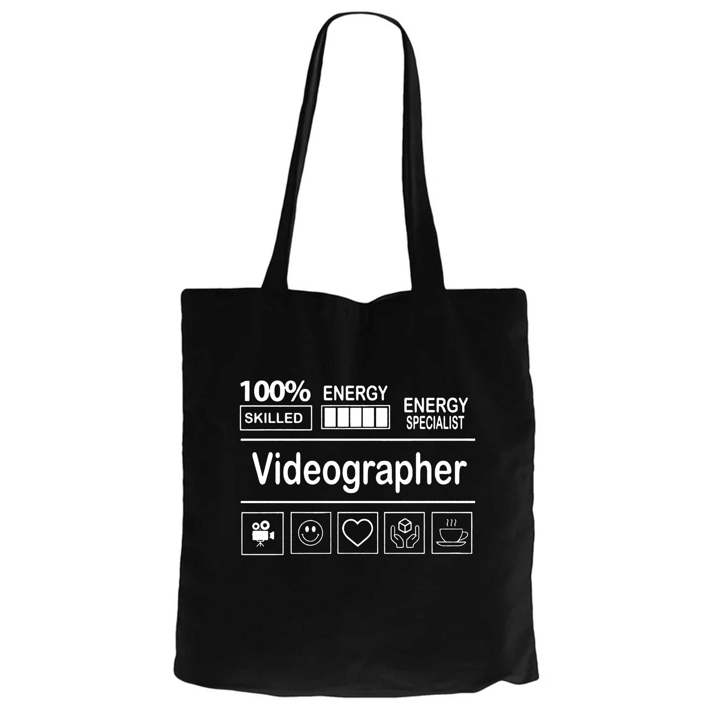 Videographer Siyah Fermuarlı Bez Çanta Gabardin