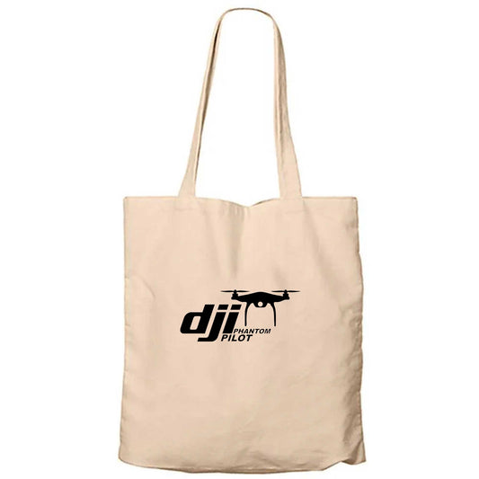 Dji Phantom Pilot Krem Fermuarlı Bez Çanta Gabardin