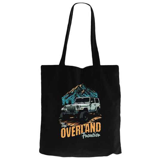 Overland Siyah Fermuarlı Bez Çanta Gabardin