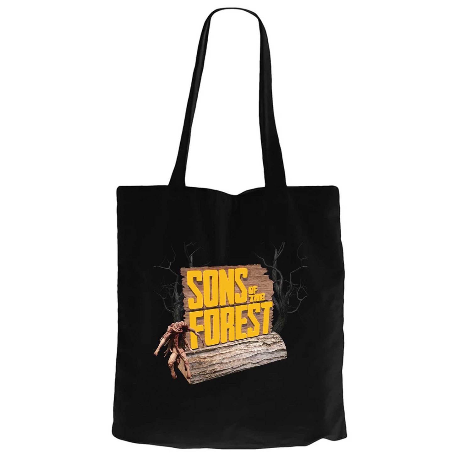 Sons Of The Forest Tree Siyah Fermuarlı Bez Çanta Gabardin