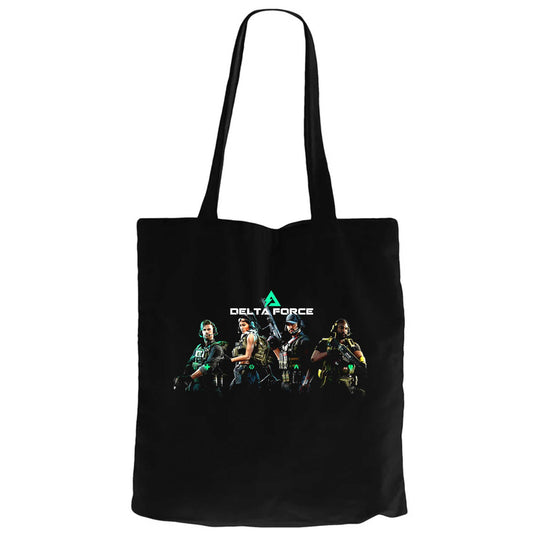 Delta Force Team Siyah Fermuarlı Bez Çanta Gabardin