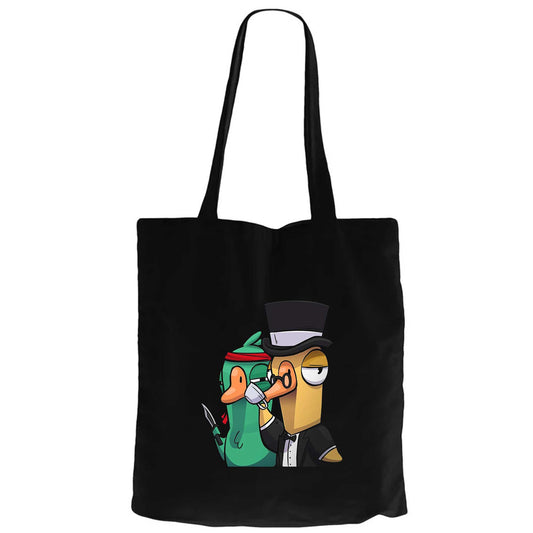 Goose Goose Duck Katil Siyah Fermuarlı Bez Çanta Gabardin