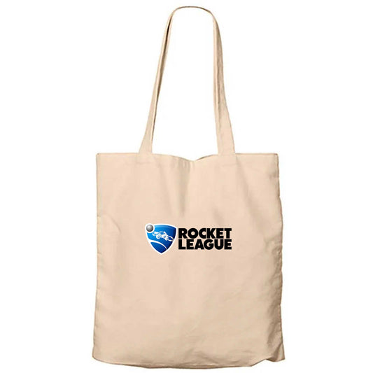 Rocket League Logo Krem Fermuarlı Bez Çanta Gabardin