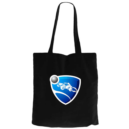 Rocket League Amblem Siyah Fermuarlı Bez Çanta Gabardin