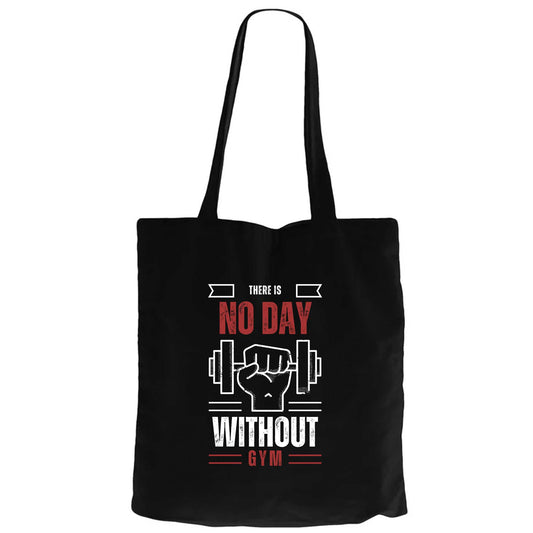 Without Gym Siyah Fermuarlı Bez Çanta Gabardin