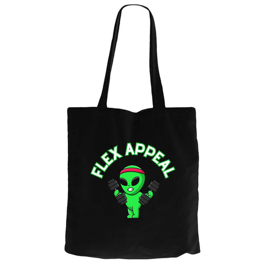 Alien Lifting Siyah Fermuarlı Bez Çanta Gabardin