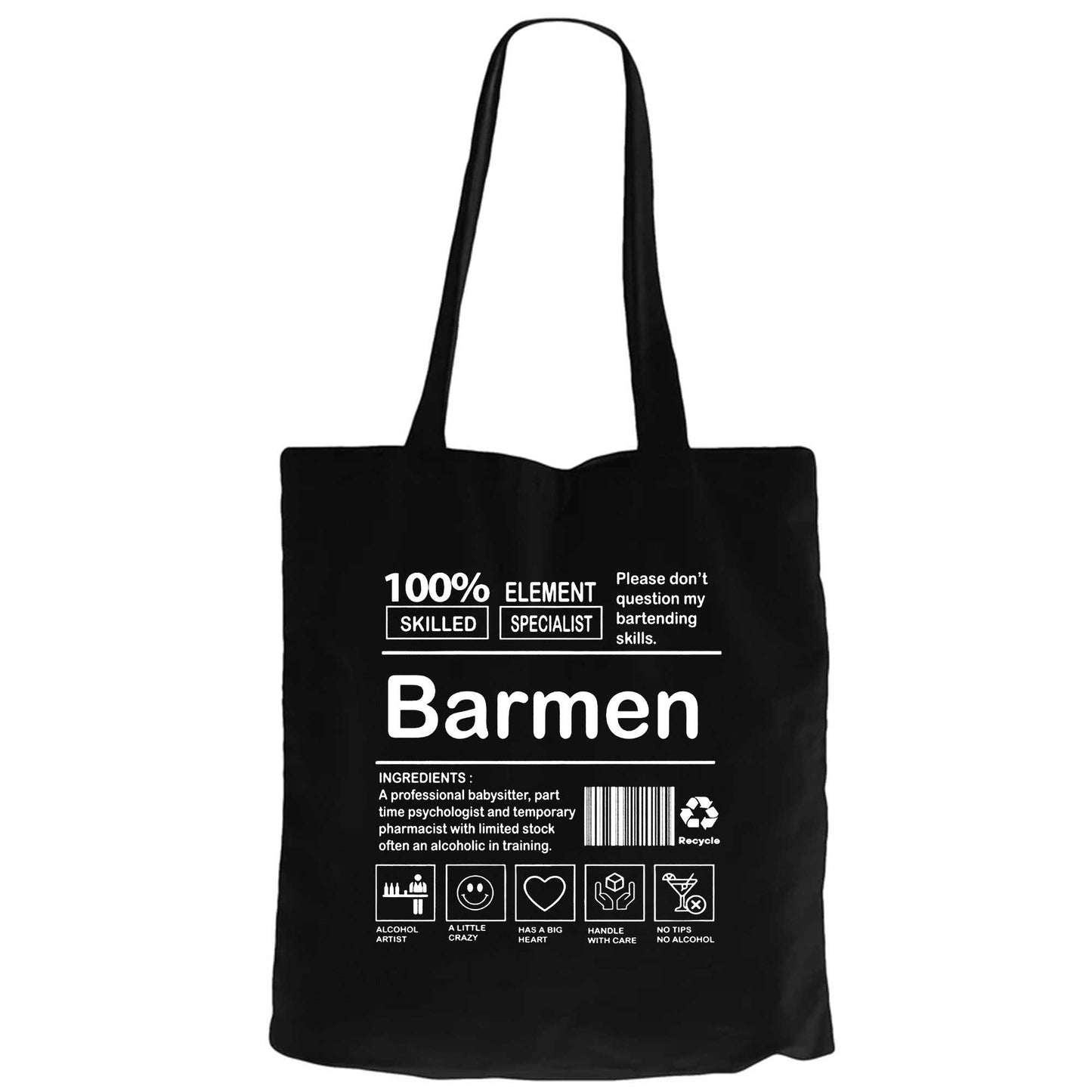 Barmen Siyah Fermuarlı Bez Çanta Gabardin