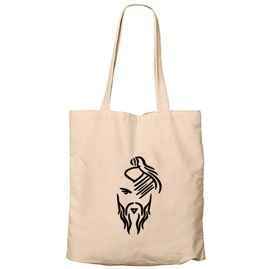 Hayko Cepkin Yeni Logo BlackKrem Fermuarlı Bez Çanta Gabardin