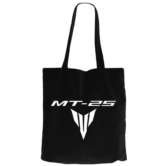 Yamaha MT25 White Logo Siyah Fermuarlı Bez Çanta Gabardin