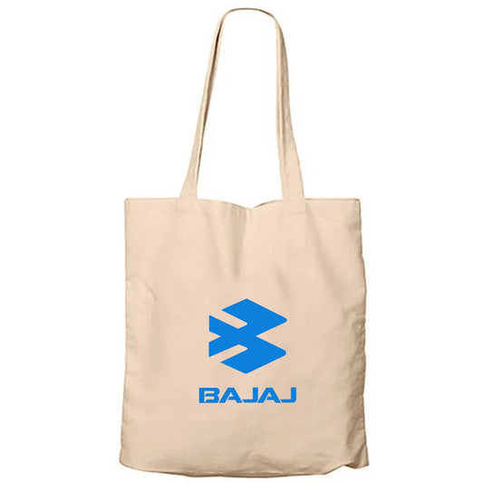 Bajaj Logo 1Krem Fermuarlı Bez Çanta Gabardin