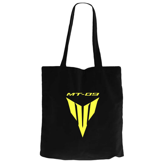 Yamaha MT 09 Logo TextSiyah Fermuarlı Bez Çanta Gabardin
