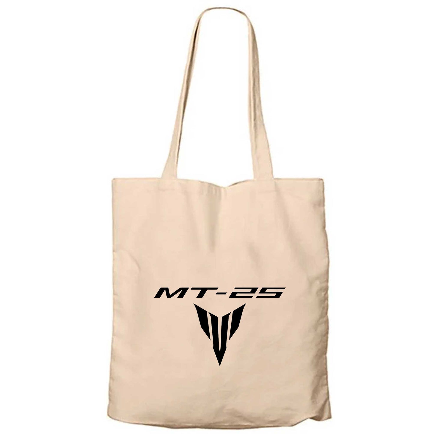 Yamaha MT 25 Black Logo Krem Fermuarlı Bez Çanta Gabardin