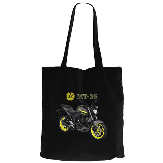 Yamaha MT 25 Siyah Fermuarlı Bez Çanta Gabardin