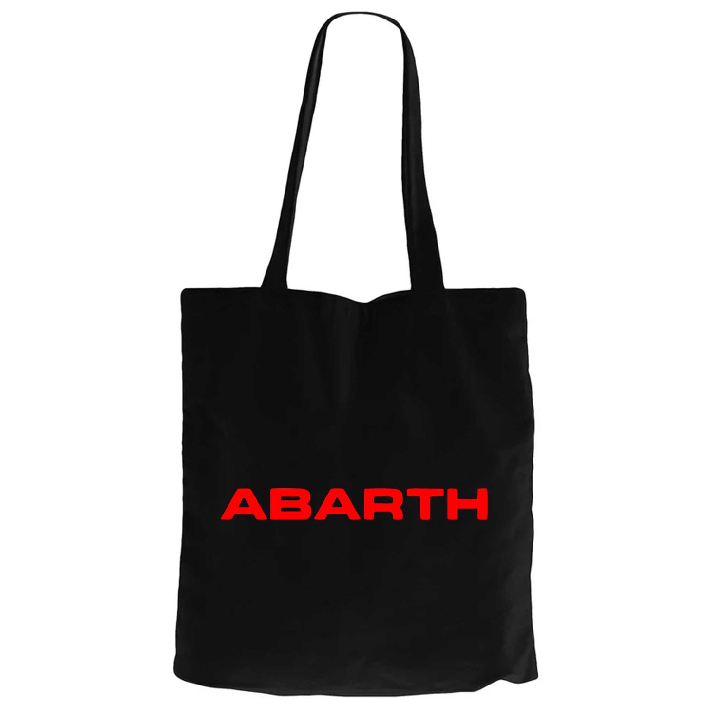 Abarth Text Line Siyah Fermuarlı Bez Çanta Gabardin