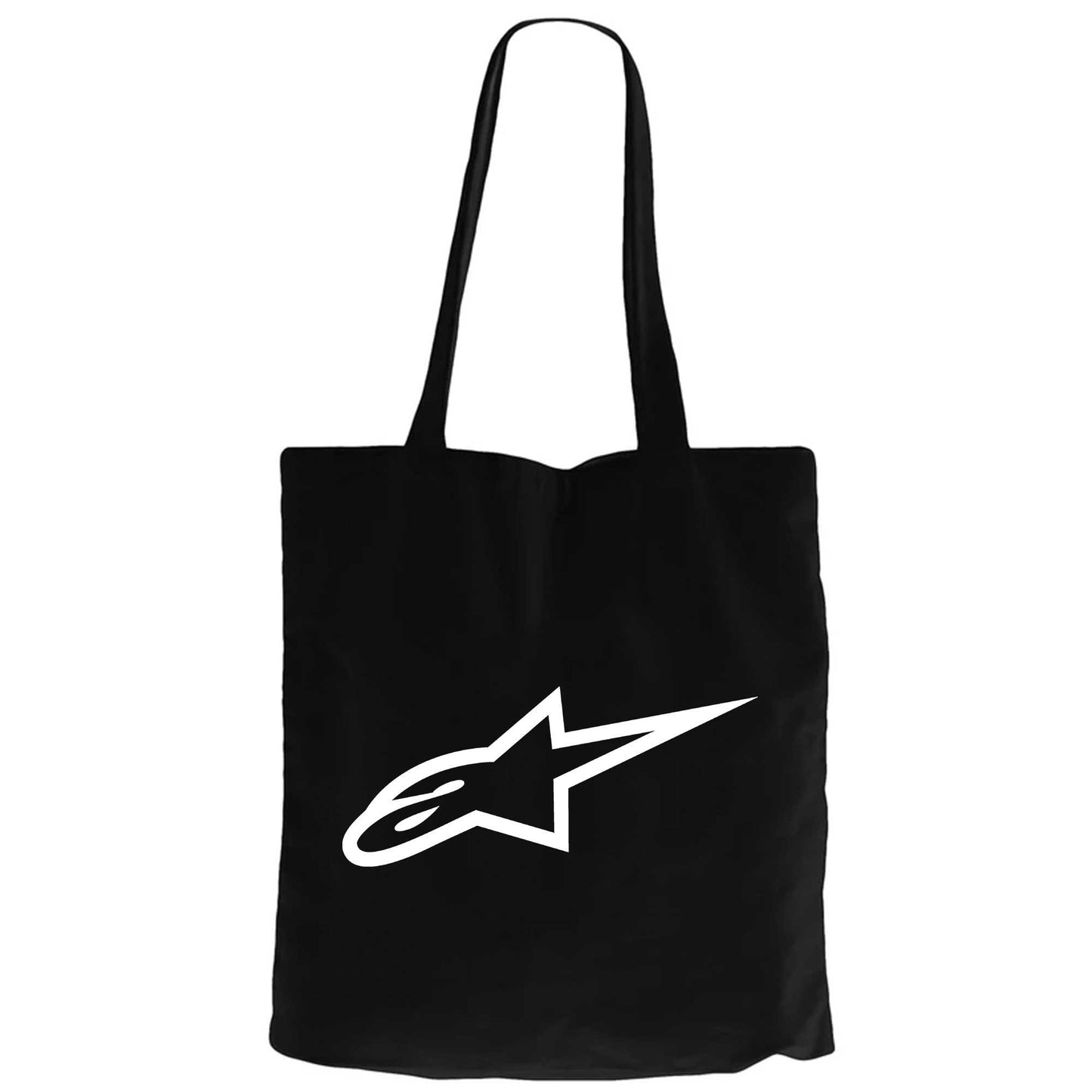 Alpinestars White Logo Siyah Fermuarlı Bez Çanta Gabardin