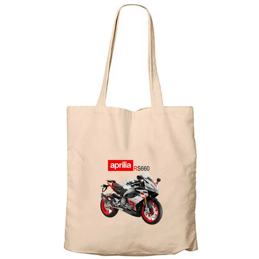 Aprilia Rs660 Krem Fermuarlı Bez Çanta Gabardin