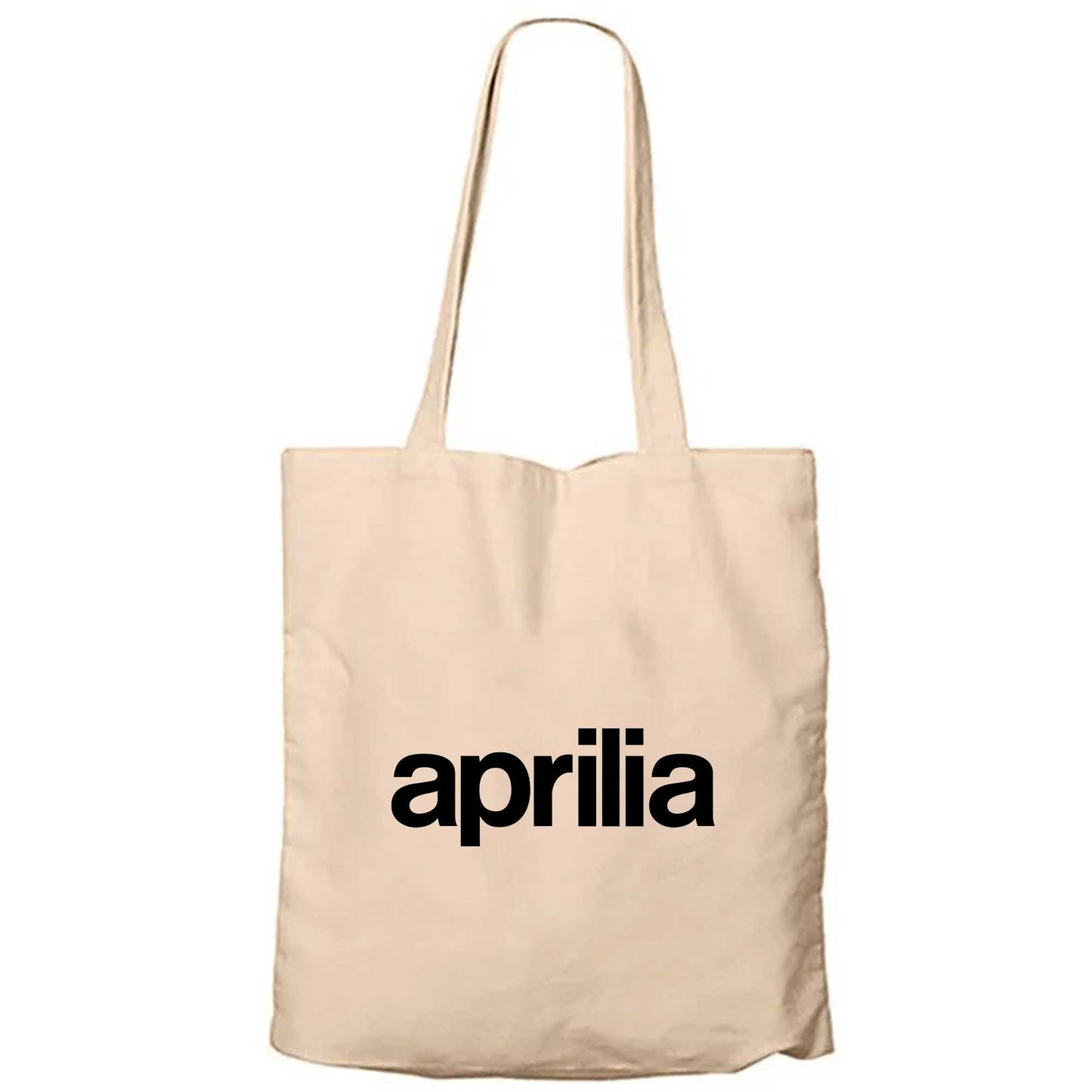 Aprilia Text Logo Krem Fermuarlı Bez Çanta Gabardin