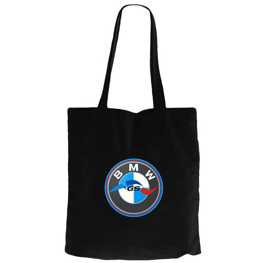 Bmw GS LogoSiyah Fermuarlı Bez Çanta Gabardin