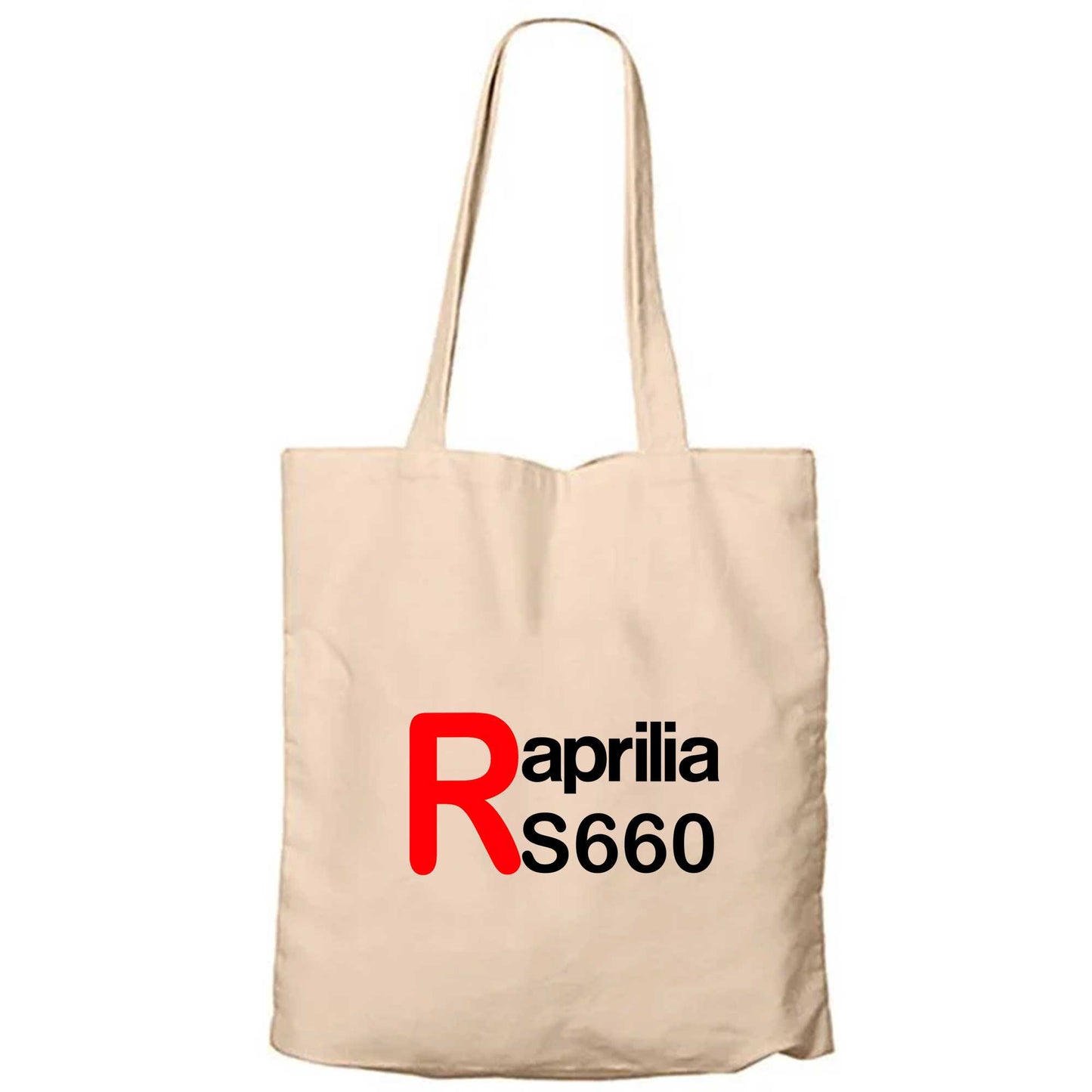 Aprilia Rs660 Text LogoKrem Fermuarlı Bez Çanta Gabardin