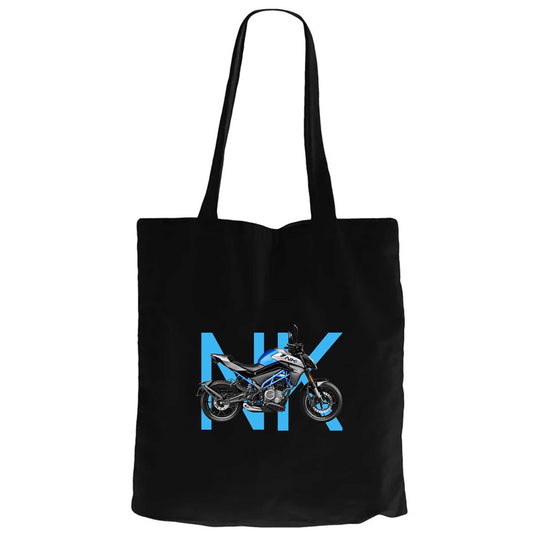 CFMOTO 250NK Text Siyah Fermuarlı Bez Çanta Gabardin