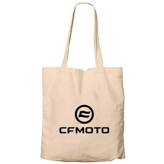 CFMOTO Logo Krem Fermuarlı Bez Çanta Gabardin