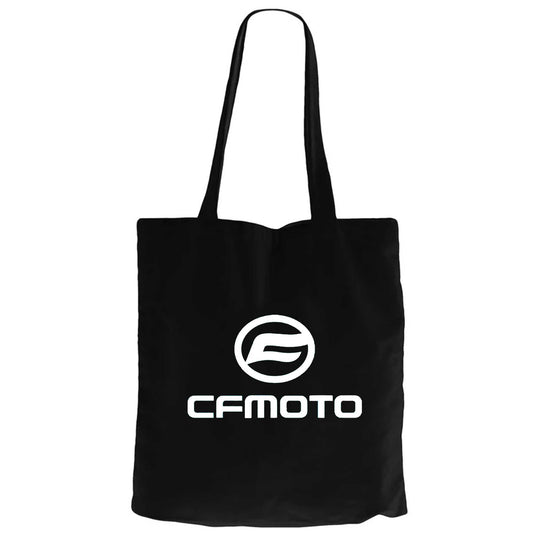 CFMOTO Logo White Siyah Fermuarlı Bez Çanta Gabardin