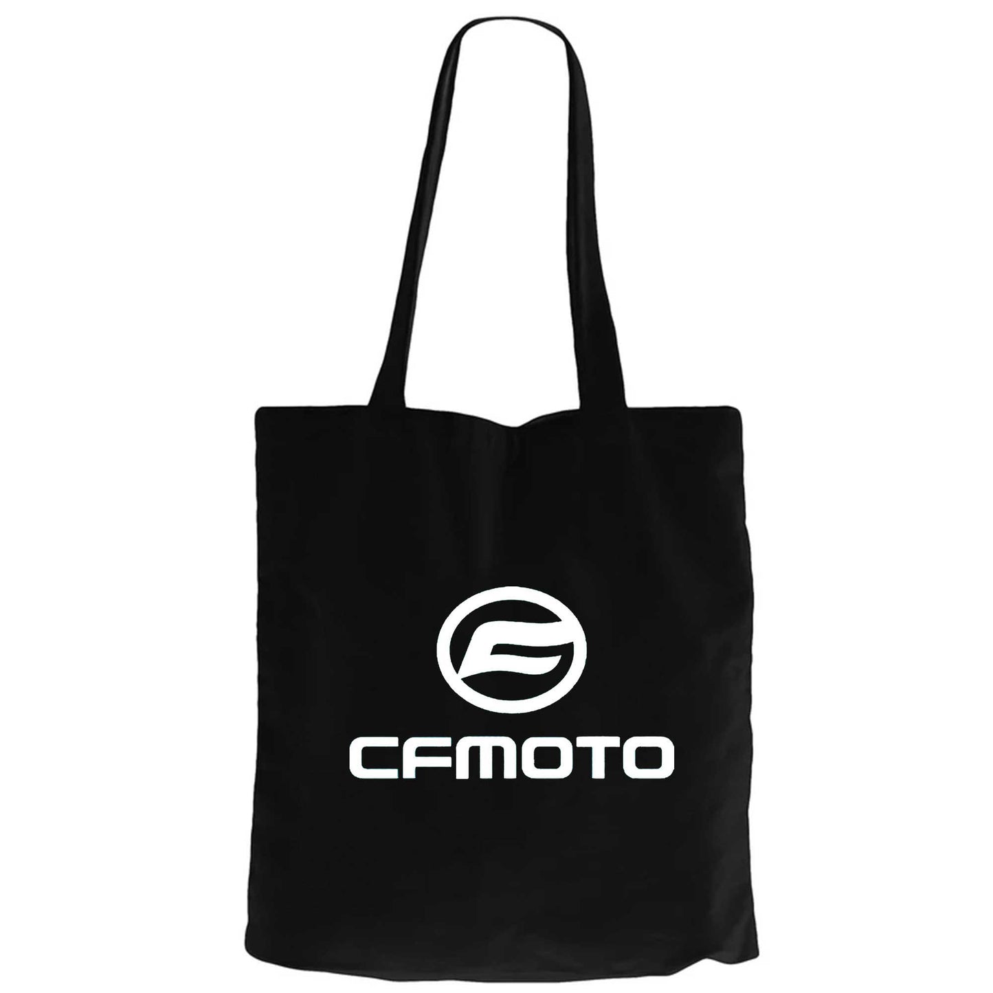 CFMOTO Logo WhiteSiyah Fermuarlı Bez Çanta Gabardin