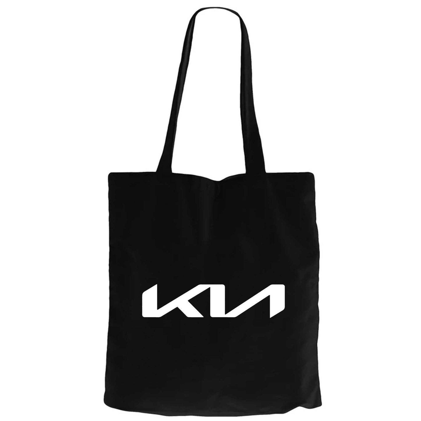 Kia New LogoSiyah Fermuarlı Bez Çanta Gabardin