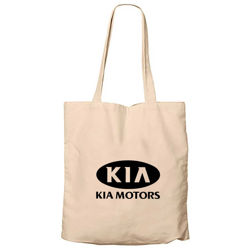 Kia Motorsport Krem Fermuarlı Bez Çanta Gabardin