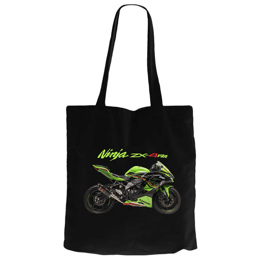 Kawasaki Ninja ZX4RR Siyah Fermuarlı Bez Çanta Gabardin